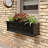 Pemberly Row 3ft Weatherproof Coastal Plastic Window Box in Black ...