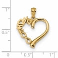 thumbnail image 4 of 14k Yellow Gold Mom Heart Infinity Symbol Necklace Charm Pendant, 4 of 8
