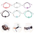 thumbnail image 4 of Pulsera de cuentas de vidrio de 6 piezas, delicada cadena para la muñeca, pulsera de hilo con cuentas, 4 of 7