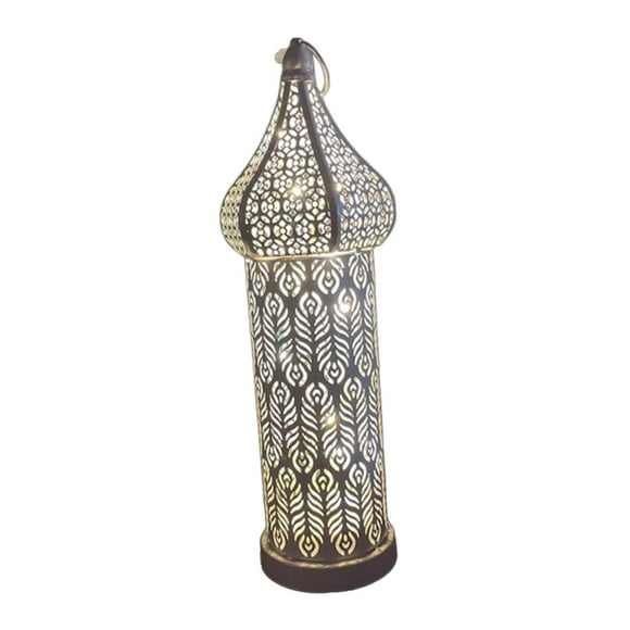DOLITY Decorative Hanging Lamp Hollow Iron Crafts Lantern for Holiday Wedding Patio L