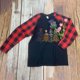 thumbnail image 5 of ICHUANYI Clearance Women's Loose Fashion Plaid Christmas Tree Stitching O-Collar Long-sleeved Tops Blouse(Black, XL) ICHUANYI WER2023081502060, 5 of 9