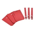 thumbnail image 1 of Equipaje Etiqueta PU Soportes 10x7cm Equipaje Etiqueta Identificador con Correas para Mochila Viaje Bolso Maleta Rojo Paquete de 3, 1 of 6