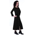 thumbnail image 2 of Moomaya Robe Maxi à Manches Longues, Longue, Boutonnée, Unie, Décontractée, Fendue, 2 of 6