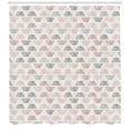 thumbnail image 3 of Geometric Shower Curtain, Sketch of Hatched Trapezoids in Continuous Style, Fabric Bathroom Set with Hooks, 69W X 84L Inches Extra Long, Coconut Taupe Grey Dried Rose Pale Sepia, by Ambesonne, 3 of 3