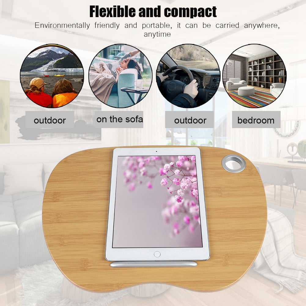 EECOO Portable Laptop Lap Desk Pillow Soft Paded Cushion Computer Bed