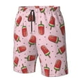 thumbnail image 4 of Pofeuu Watermelon Ice Cream Prin Men's Swim Trunks Quick Dry Bathing Suit Swimming Board Shorts Mesh Lining Beach Swimwear-Medium, 4 of 6