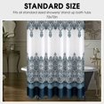 thumbnail image 6 of Blue Moroccan Shower Curtain Navy Blue and White Paisley Boho Shower Curtain for Bathroom Decor Dark Royal Indigo Blue Floral Farmhouse Shower Curtain with Hooks Water Repellent Standard Size 72x72, 6 of 6