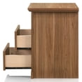 thumbnail image 6 of Furniture of America Chara Modern Wood 2-Drawer Kids Nightstand with Open Top Shelf, Walnut, 6 of 13