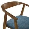 thumbnail image 5 of Santana Wood Dining Chair in Walnut Finish with Blue Fabric - Set of 2, 5 of 6