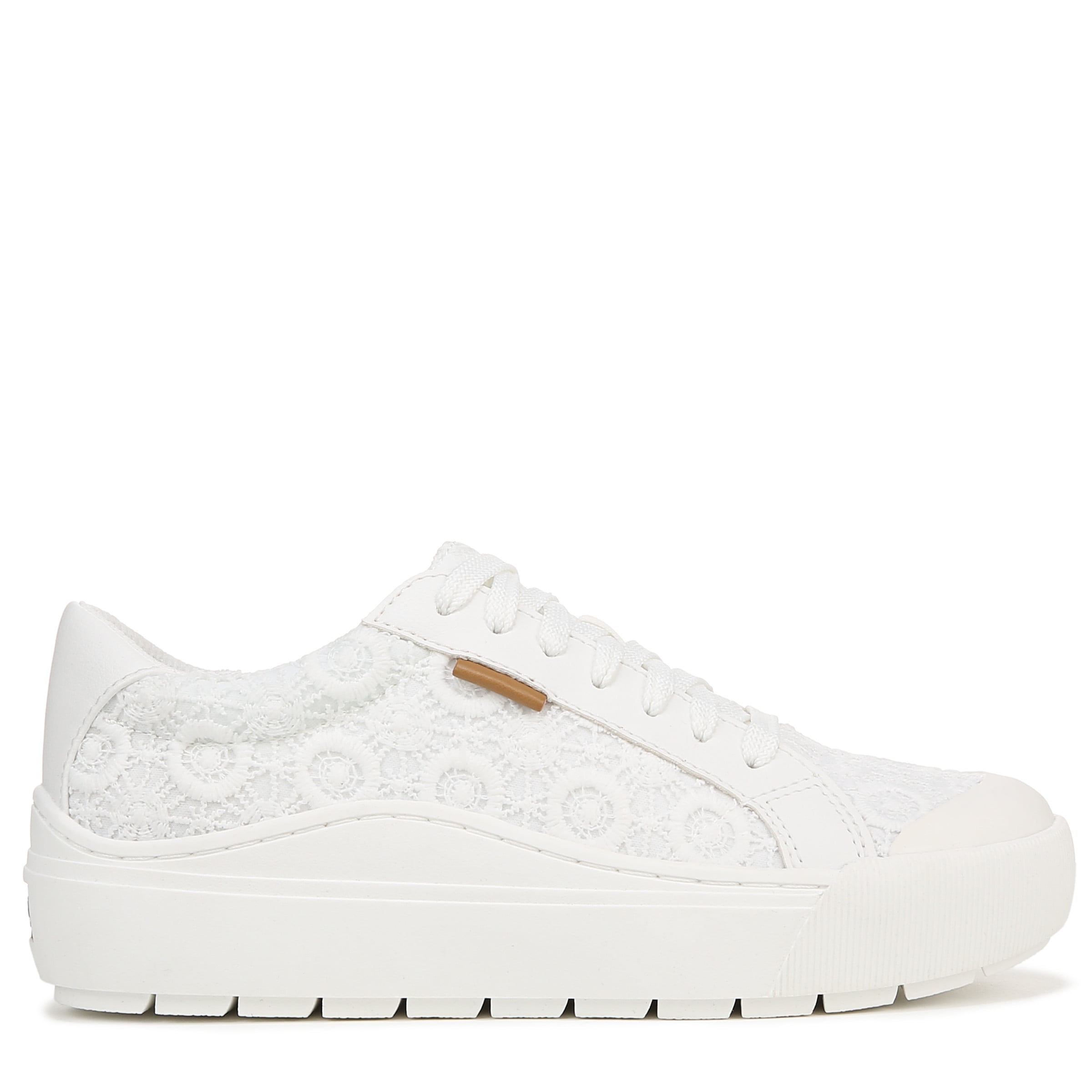 Dr. Scholl's Time Off Women's Fashion Sneakers White Crochet Lace