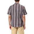 thumbnail image 3 of Lars Amadeus Men's Casual Summer Beach Short Sleeves Button Down Striped Shirt, 3 of 6