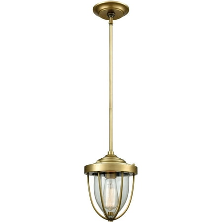 

Pendants 1 Light Fixtures With Satin Brass Finish Metal/Glass Material Medium Bulb 7