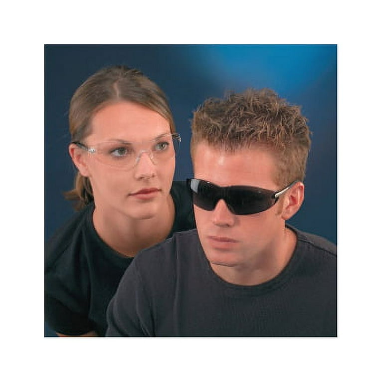 Crews BlackJack Metal Alloy Safety Glasses - Eye, Ultraviolet Protection - Clear Lens - Chrome Frame - Side Shield, Scratch Resistant, Non-slip, Wraparound Lens - 1 Each Crews BlackJack Metal Alloy Safety Glasses - Eye, Ultraviolet Protection - Clear Lens - Chrome Frame - Side Shield, Scratch Resistant, Non-slip, Wraparound Lens - 1 Each