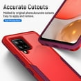 thumbnail image 4 of Phone Case for Samsung Galaxy A42 5G with Tempered Glass Screen Protector Cover and Slim Thin Hybrid Full Body Protective Mobile Cell Accessories A 42 G5 42A S42 4G 2021 Women Men Red, 4 of 9
