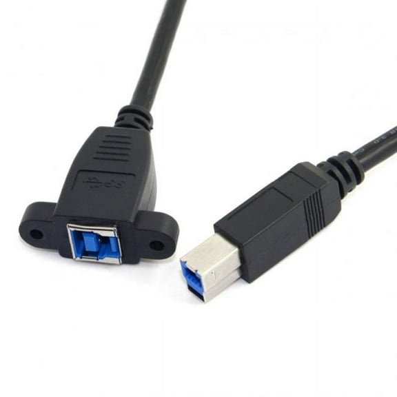 Chenyang CY Super Speed USB 3.0 Back Panel Mount B Female To Male B Type Extension Cable 0.5m Cable