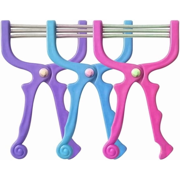 ABCISI 3pcs Portable Facial Hair Epilators, Painless Spring Hair Removal Tool for Smooth Skin Face, Hair Remover for Women and Men for Forehead Cheeks Upper Lip Chin
