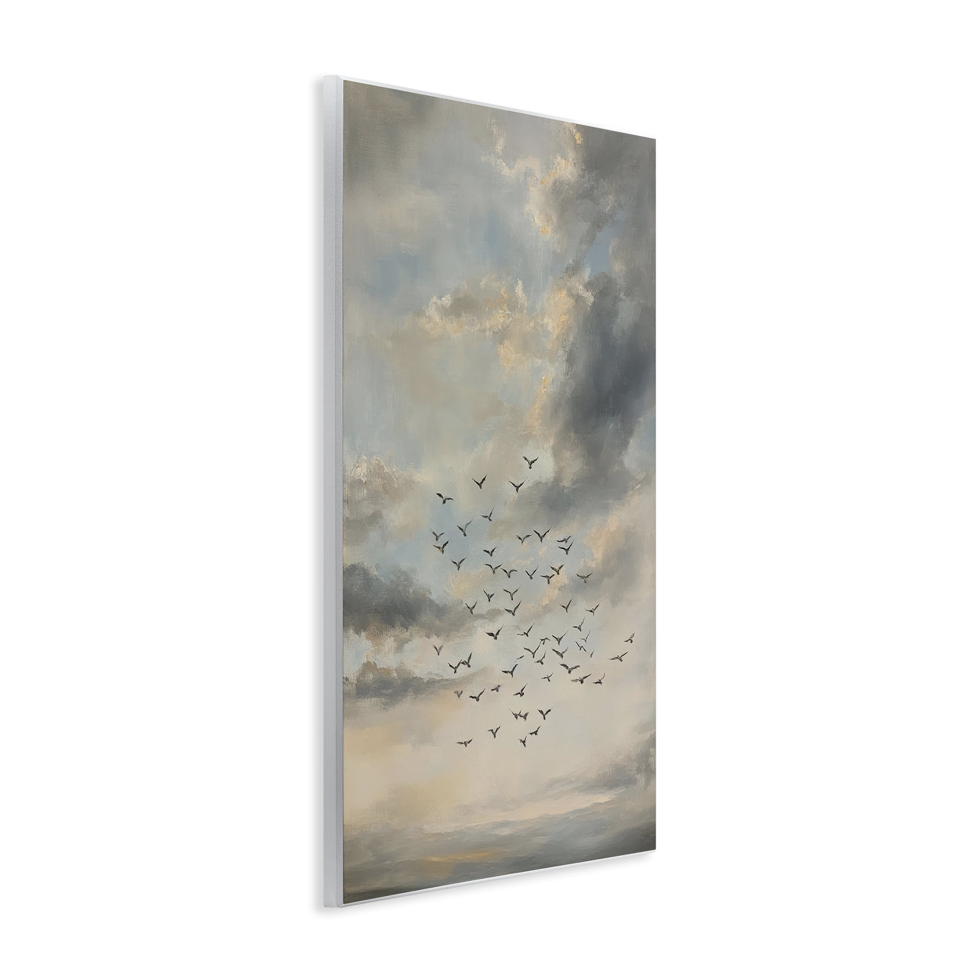 Stupell Industries Birds in the Clouds at Dusk Wall Plaque Art, design by Petal Prints Design