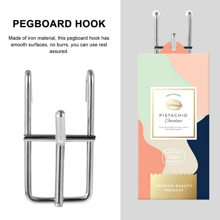 Frcolor Hook Hooks Pegboard Display Peg Board Panel Slatwall Retail  Organizer Store Wall Tool Garage Shelving Metal Gridwall J 