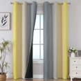 thumbnail image 1 of Cortinas Estelar Textiler 107x213 cm Amarillo Gris Opacas, 1 of 9