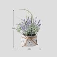 thumbnail image 2 of Plantas falsas, paquete de 2 plantas artificiales de lavanda en maceta, decoración para comedor, baño, sala de estar, 2 of 4