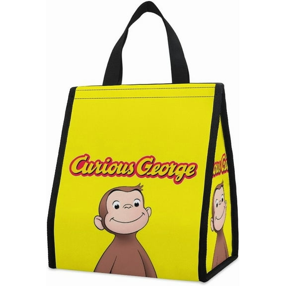 Curious George Lunch Bag Reusable Cooler Lunch Box for Daypack Picnic Beach Fishing Work Picnic Style-20