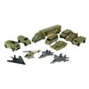 Special Forces Toy Military Vehicle Playset w/ Tank, 6 Vehicles, 3 Military Jets, Helicopter, & Trailer Truck