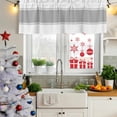 thumbnail image 6 of Gray Solid Color Texture Valances for Windows, Decorative Rod Pocket Window Valance Curtains, Simple Grey Stripes Short Curtain Drapes for Kitchen/Bathroom/Living Room, 2 Panels, 42" W x 12" L, 6 of 8