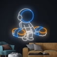 thumbnail image 4 of Handmadetneonsign Astronaut Lifting Sushi Neon Sign, Astronaut Sushi LED Light, Astronaut Led Sign, 4 of 5