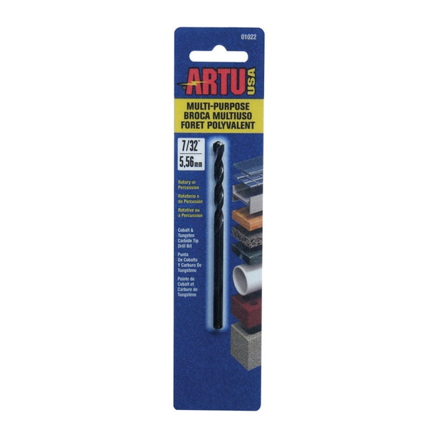 Broca ARTU con punta de carburo de tungsteno de 7/32 pulgadas X 9,5 cm de largo