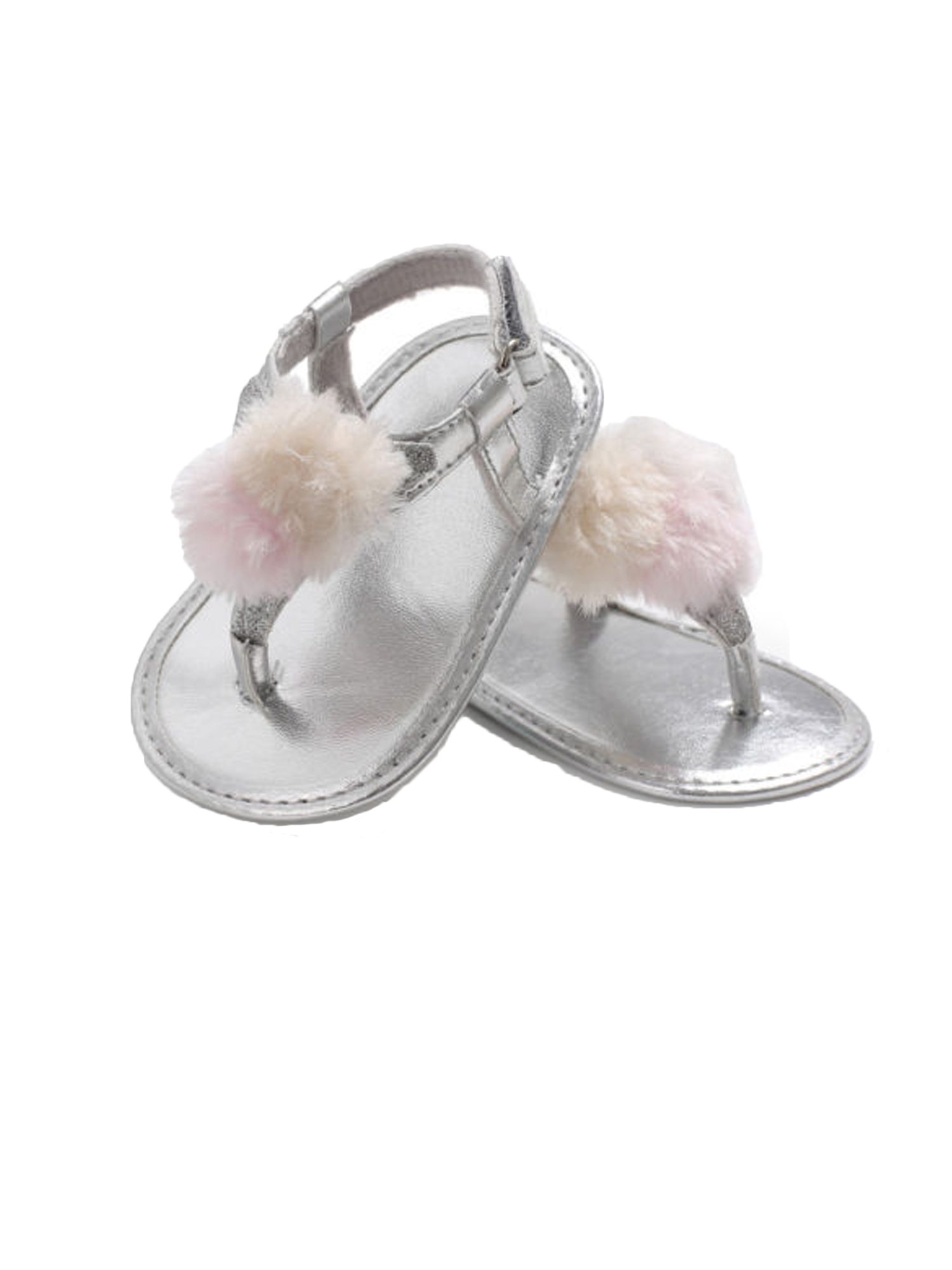 newborn silver shoes
