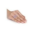 thumbnail image 5 of 5.15 Carat (Ctw) Rose De France Ring in Rose Plated Sterling Silver with Accent Diamonds for Women, 5 of 6