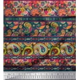thumbnail image 1 of Soimoi Rayon Fabric Stripe,Floral & Paisley Print Fabric by The Yard 42 Inch Wide, 1 of 1