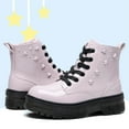 thumbnail image 4 of Apakowa Girls Ankle Boots Lace Up Waterproof Combat Shoes With Side Zipper (Toddler/Little Kid/Big Kid), 4 of 8