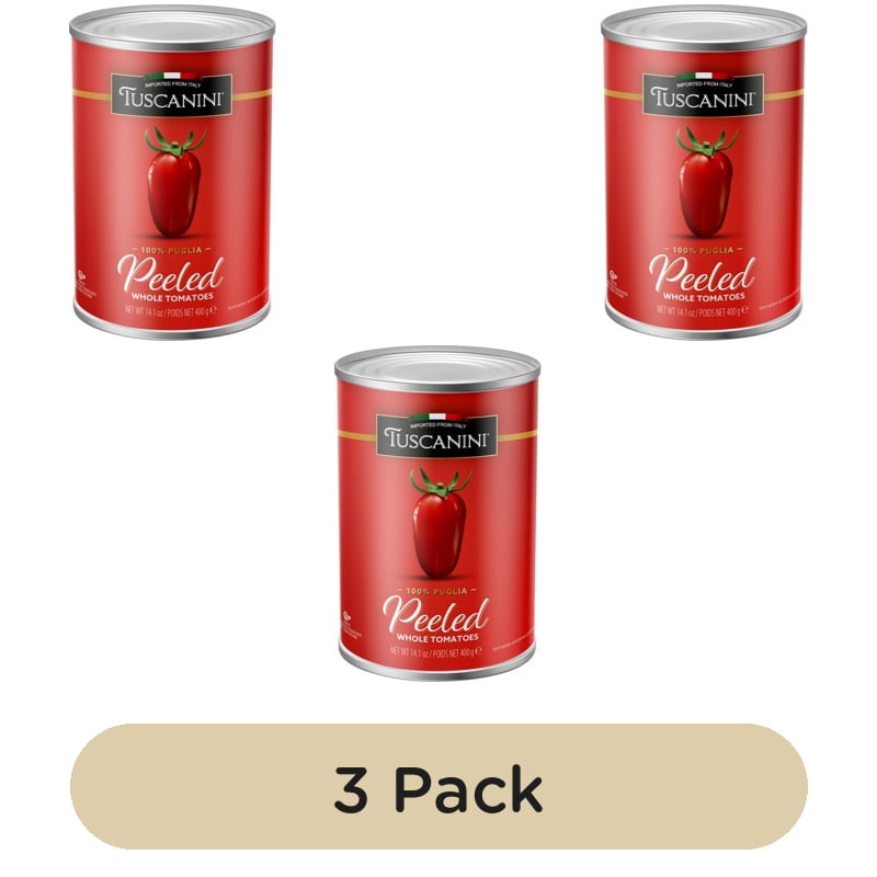 Tuscanini Whole Peeled Tomatoes 400g, British Import (Pack of 3)