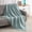 Aqua-60"x80", variant on Black Throw Blanket 50x60 Inches Textured Solid Soft Sofa Couch Decorative Knit