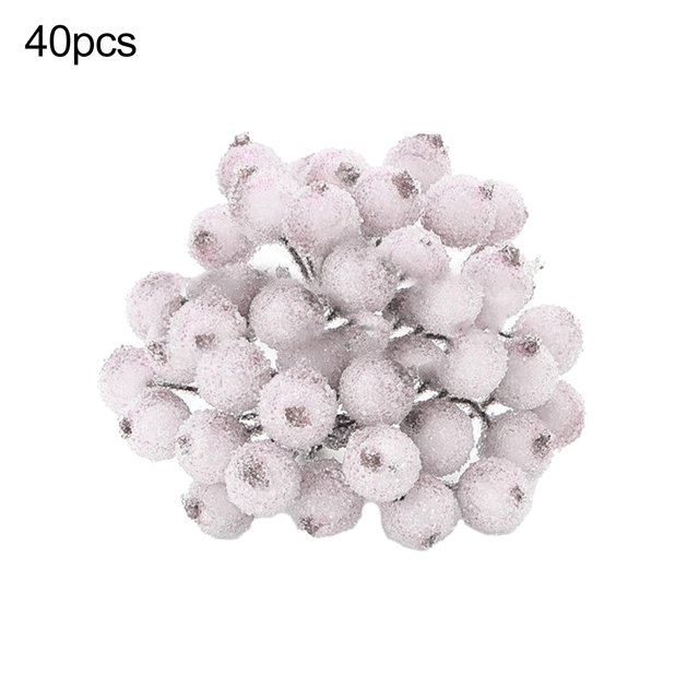 1 ramo de bayas de acebo artificiales, sin necesidad de mantenimiento, exquisita decoración para el hogar, bonitas bayas artificiales para bricolaje.