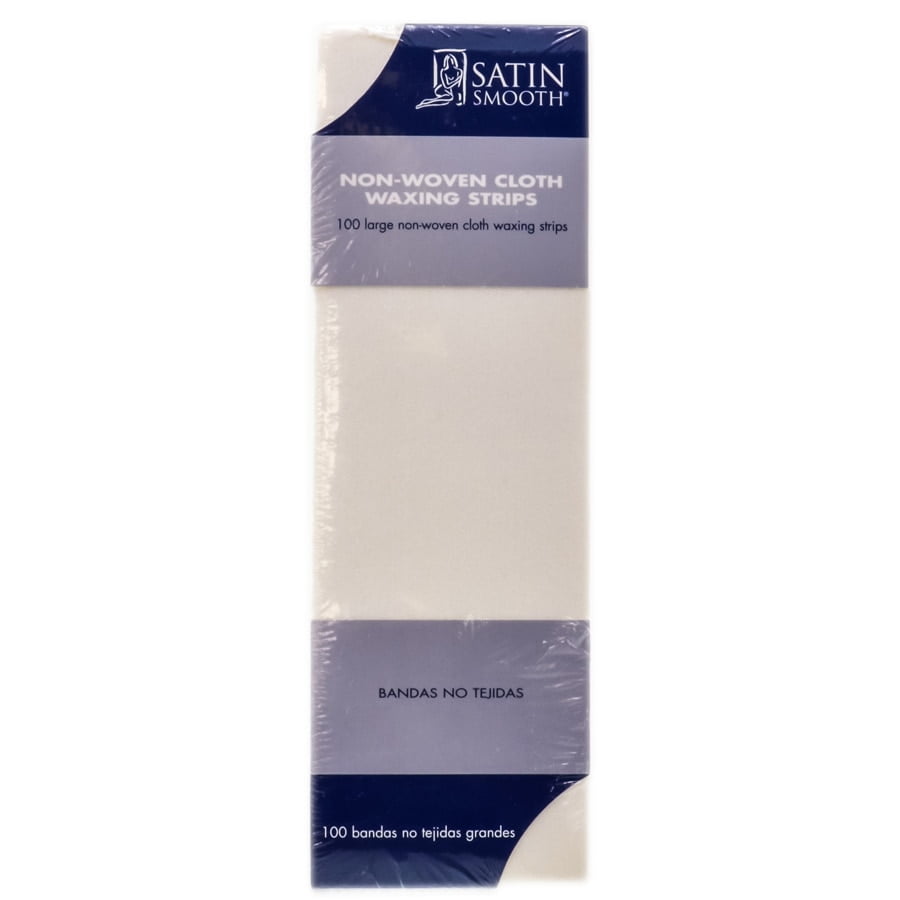 Satin Smooth Non-Woven Cloth Waxing Strips ( 0.5 x 4 inch - 100 Petite)