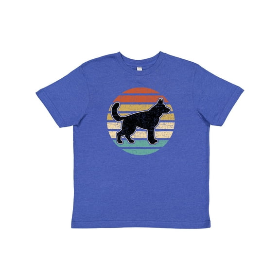 Inktastic German Shepherd Silhouette Vintage Retro Youth T-Shirt