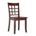 Lexington 5-Piece Wood Dining Set with 4 Window Back Chairs, Berry Red ...