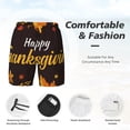 thumbnail image 3 of Honeii Happy Thanksgiving 1 Print Men's Swim Shorts,Mens Swim Trunks,Breathable Mesh Beach Shorts for Swimming,Surfing, and Beach Activities-X-Large, 3 of 6