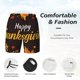 thumbnail image 3 of Fotbe Happy Thanksgiving 1 Traje de Baño para Hombre – Shorts de Natación de Secado Rápido con Forro y Bolsillos-XX-Large, 3 of 6