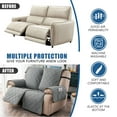 thumbnail image 5 of 100% Waterproof Loveseat Recliner Cover, Non Slip Split Loveseat Covers for Reclining Loveseat with Elastic Straps, Washable Recliner Chair/Furniture Protector for Pets(2 Seater), 5 of 7
