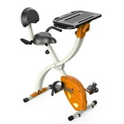 Home/Office Exercise Bike - Upright Bicycle Pedaling Fitness Machine with Laptop Tray