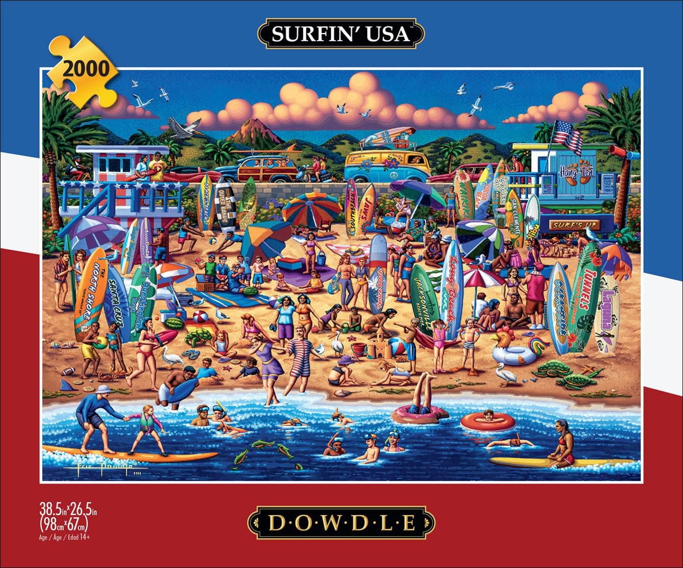 Buffalo Games - Dowdle - Surfin' USA - 2000 Piece Jigsaw Puzzle