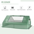 thumbnail image 3 of Outsunny 71" X 55" X 32" Mini Tunnel Greenhouse,Garden Planting Shed,Outdoor Flower Planter Warm House with Zipper Windows and Door,Green,Green Steel Garden Outdoor Sheds, 3 of 7