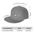 thumbnail image 4 of DouZhe Flat Brim Cap Snapback Hat, Simplicity Heart Arrow Prints Adjustable Gray Adult Baseball Cap, 4 of 7