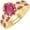 Yellow, variant on 14K Balck Gold-Plated 925 Sterling Silver Oval Shape Ruby Vintage Style Wedding Engagement Bridal Ring Set For Womens