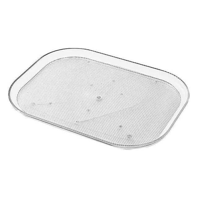 Organizador de plato giratorio para refrigerador, organizador de refrigerador cuadrado transparente, para gabinete, mesa, despensa, encimera