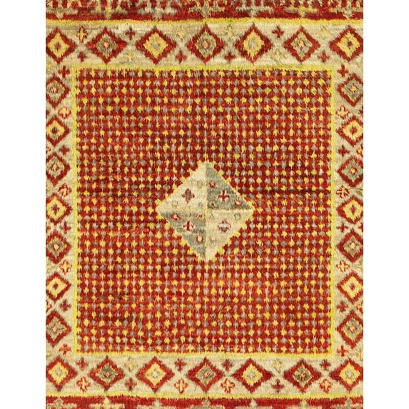 Ahgly Company Machine Washable Indoor Rectangle Abstract Beer Orange Area Rugs, 5' x 8'