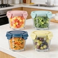 thumbnail image 4 of Glass Soup Storage Containers with Airtight Lids, Round Glass Meal Prep Bowls, Leak-Proof Containers for Lunch, Salad, Leftovers, Microwave, Freezer, Oven & Dishwasher Safe, Stackable, 750ml, B, 4 of 9